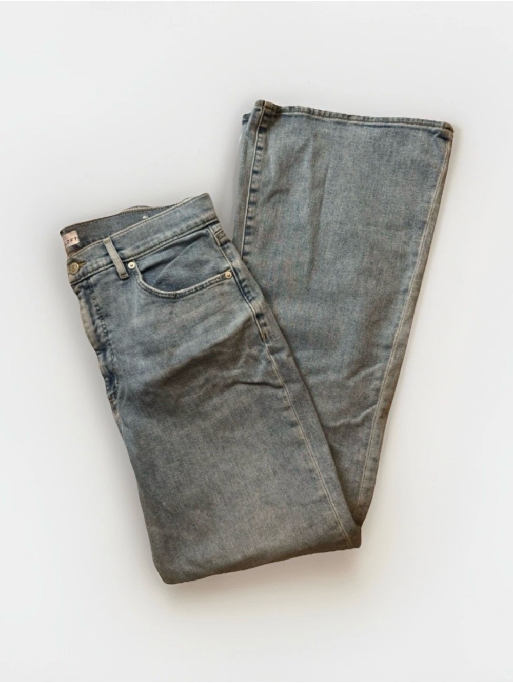 Loft Slim Flare Jeans High Rise | 70s 90s Y2K boho bohemian stretch denim